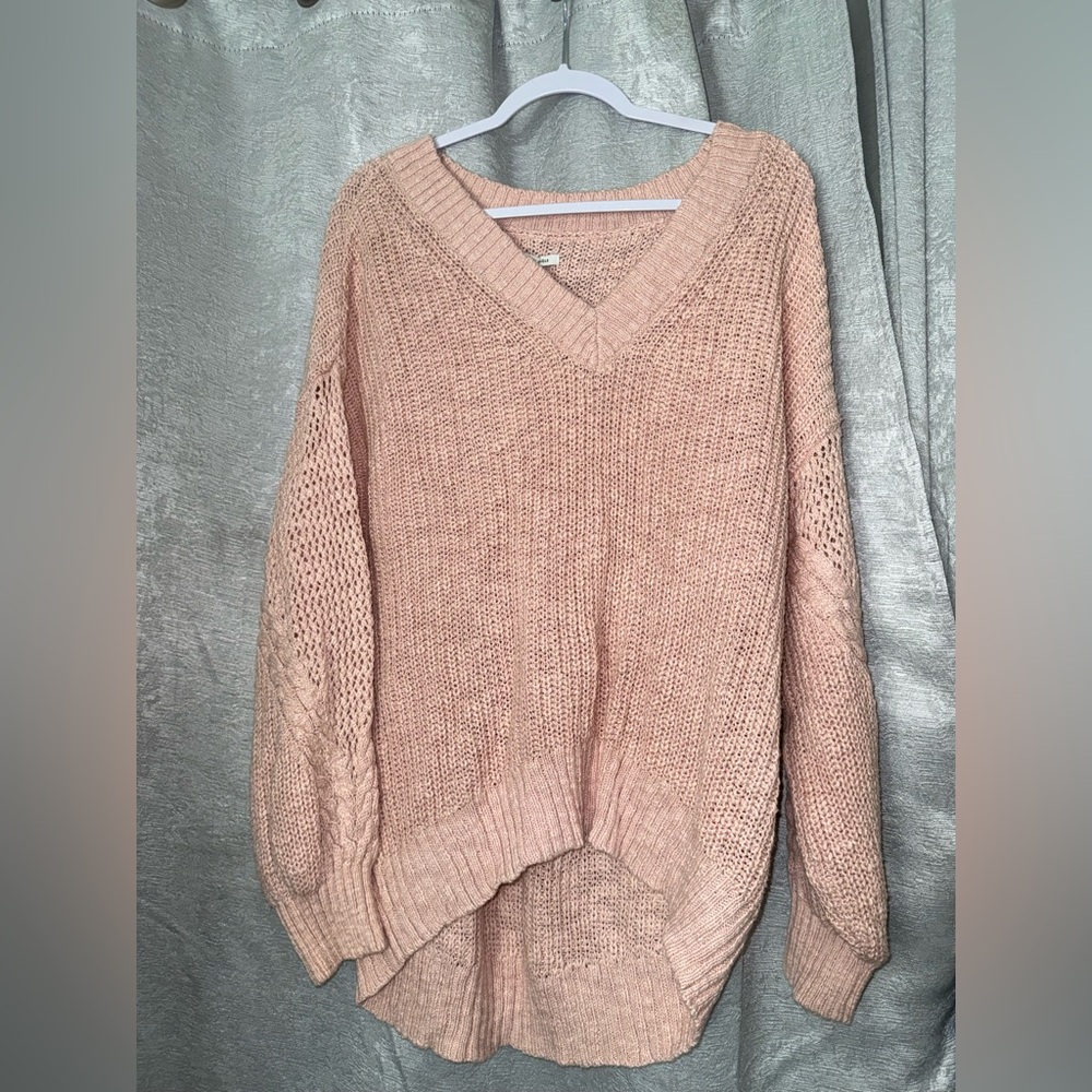 American Eagle Outfitters Blush V-Neck Sweater